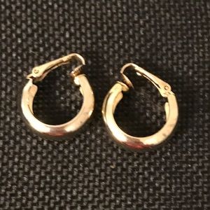 Gold Hoop Clip on Earrings